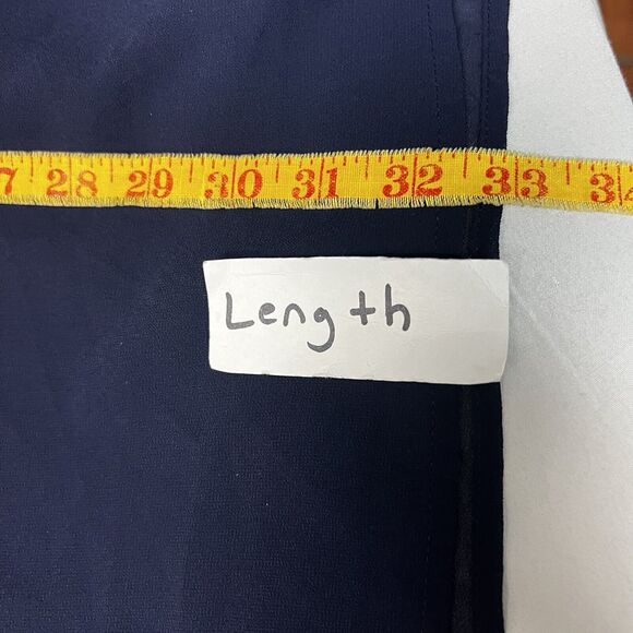 LuLus Mother of the Bride Dress Size M Navy Blue Lined Balloon Slit Sleeves - Picture 7 of 11
